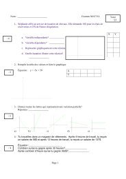 Examens sur les fonctions