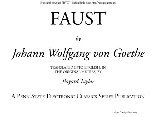 Faust – Johann Wolfgang von Goethe pdf ebook download