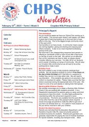 Newsletter Term 1 Week 3 - Croydon Hills Primary School