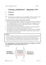 Schuldrecht I Ã¢Â€Â“ Allgemeiner Teil - Lehrstuhl Zivilrecht VIII