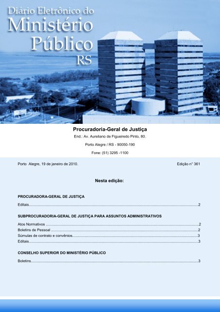 Procuradoria-Geral de JustiÃ§a - MinistÃ©rio PÃºblico - RS