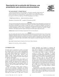 Descripción de la evolución del Universo - Latin-American Journal ...