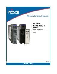 MVI56E-MNET-MNETXT Set-Up Guide - ProSoft Technology