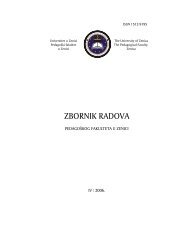 Zbornik radova IV , 2006. - filozofski fakultet u zenici - Univerzitet u ...