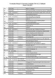 Terminplan Burgau-Gymnasium, Schuljahr 2011/12; 2. Halbjahr ...