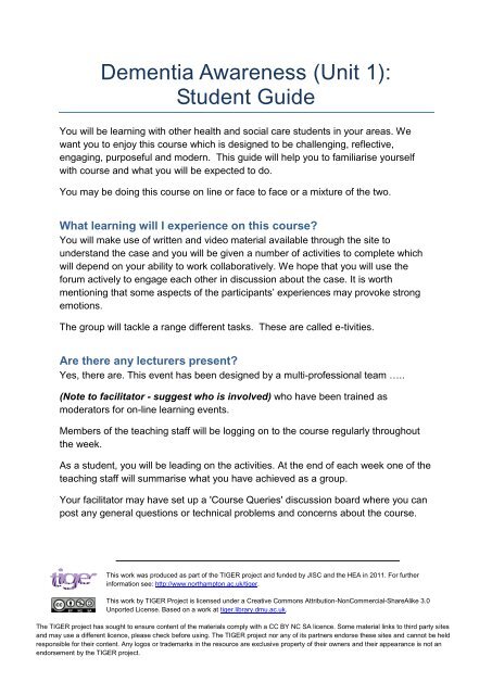 Dementia Awareness (Unit 1) - Student Guide.pdf