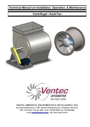 Technical Manual on Installation, Operation, & Maintenance - Ventec