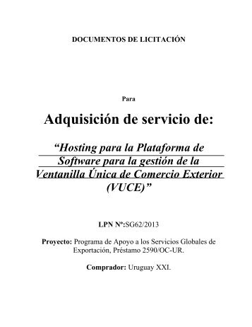 Documentos de licitaciÃ³n - Uruguay XXI