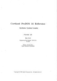 Cortland ProDOS 16 Reference - Brutal Deluxe Software