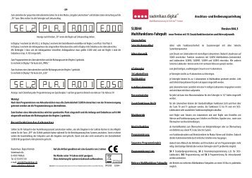 Anleitung zum Multifunktions-Fahrpult SLX844 - MDVR