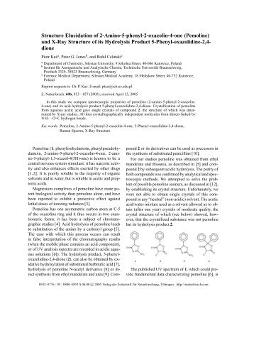 Structure Elucidation of 2-Amino-5-phenyl-2-oxazolin-4-one ...