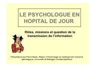 Le psychologue en hÃ´pital de jour - APHJPA