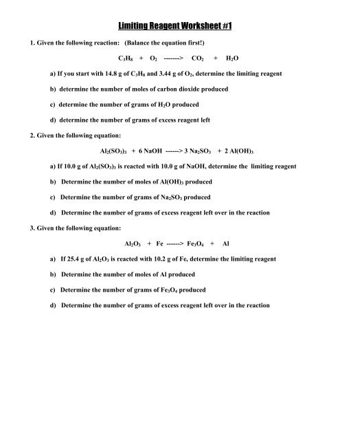 Limiting Reagent Worksheets #1-2.pdf - behschem