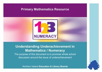Understanding Underachievement in Mathematics / Numeracy