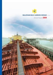 Annual Report 2009 - Malaysian Bulk Carriers Berhad