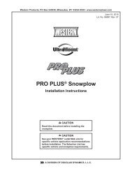 II PRO PLUS Snowplow #64750/64999/66901/66974/66980