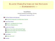 ELASTIC FORM FACTORS OF THE NUCLEON â EXPERIMENTS â