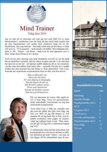 mind trainer sept/okt 2010 - Skandinaviska Ledarhögskolan