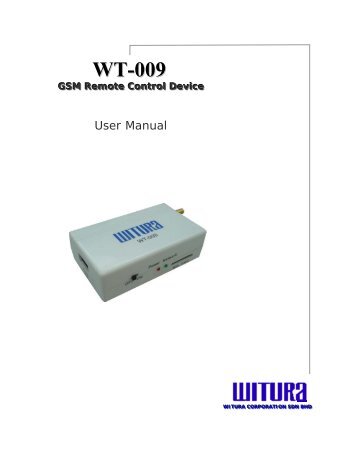 WT-009 GSM Remote Control Device - Witura