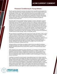Pre-Season Conditioning for Young Athletes - American College of ...