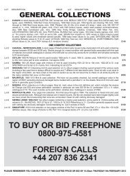 to buy or bid freephone 0800-975-4581 foreign calls +44 207 836 ...