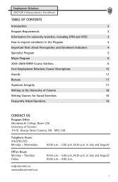 CONTACT US TABLE OF CONTENTS - Woodsworth College ...