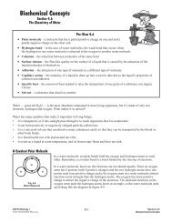 Biochemical Concepts - Enrichment Plus