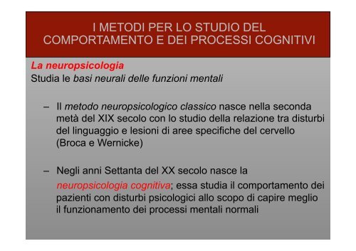 Metodi di ricerca in psicologia - Lettere e Filosofia