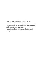 5.1 Bisectors, Medians and Altitudes Identify and use perpendicular ...