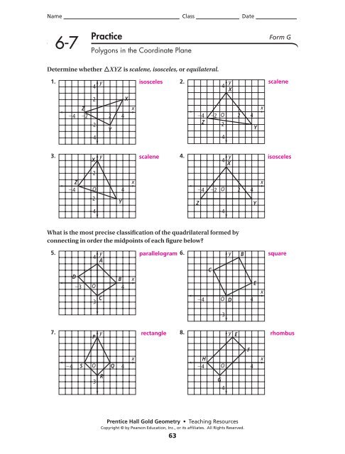 Worksheet Answers - Verona School District