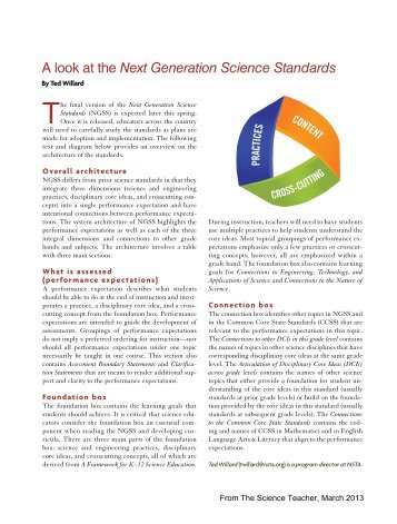 A look at the Next Generation Science Standards