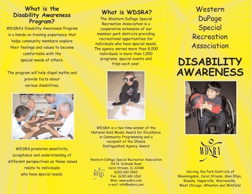 to view our Disability Awareness Brochure - Western DuPage ...
