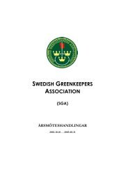 ÃrsmÃ¶teshandlingar 2002-2003 - Swedish Greenkeepers Association