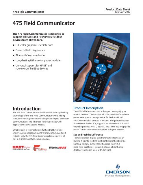475 Field Communicator - Emerson Process Management