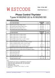 Phase Control Thyristor Types N1802NS120 to N1802NS160