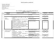 Biologie Planificare semestriala a VI-a 2 ore