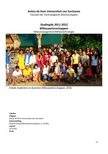 Anton de Kom Universiteit van Suriname Studiegids 2011-2012 ...