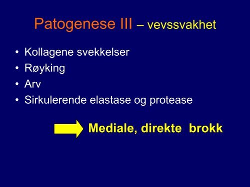 Smerter etter brokkoperasjoner