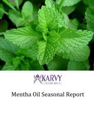 Mentha Oil Seasonal Report - Karvy Commodities Broking