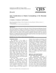 Some Considerations on Climatic Geomorphology of the Romanian ...