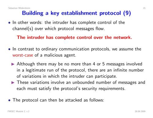 Security Protocols I - Information Security