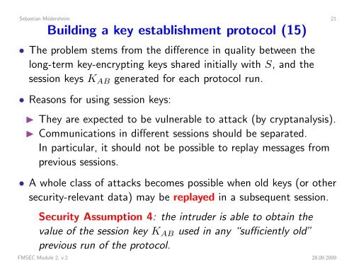 Security Protocols I - Information Security