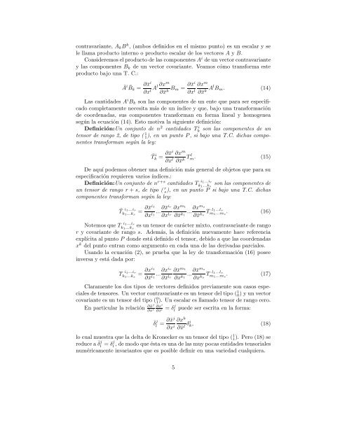AnÃ¡lisis Tensorial y GeometrÃ­a de Riemann