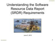 Understanding the Software Resource Data Report (SRDR ... - dcarc