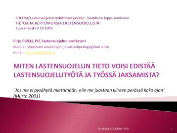 Lastensuojelu on - Socom