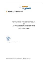ORC klassenvoorschrift 2011 - Noordzee Club