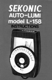 Sekonic Auto-Lumi L-158 Light Meter: English Quick Guide ...