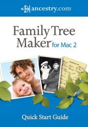 Download the Quick Start Guide. - Family Tree Maker