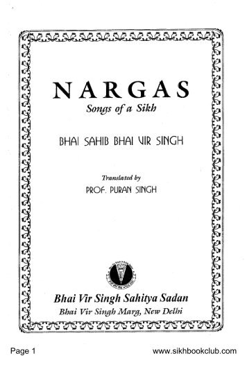 Nargas-Bhai Vir Singh English