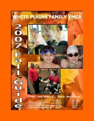 Fall Program Guide - YMCA of Central and Northern Westchester